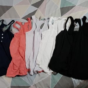 Set of 6 racerback tank tops